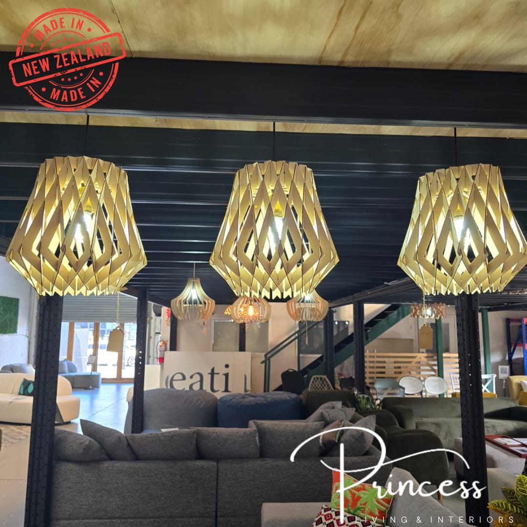Contemporary wooden pendant lights